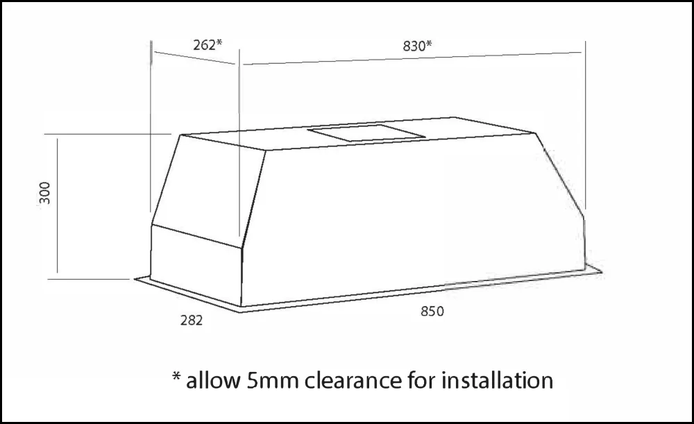 Emilia HUSH EMHUSH85U 85cm Undermount Rangehood