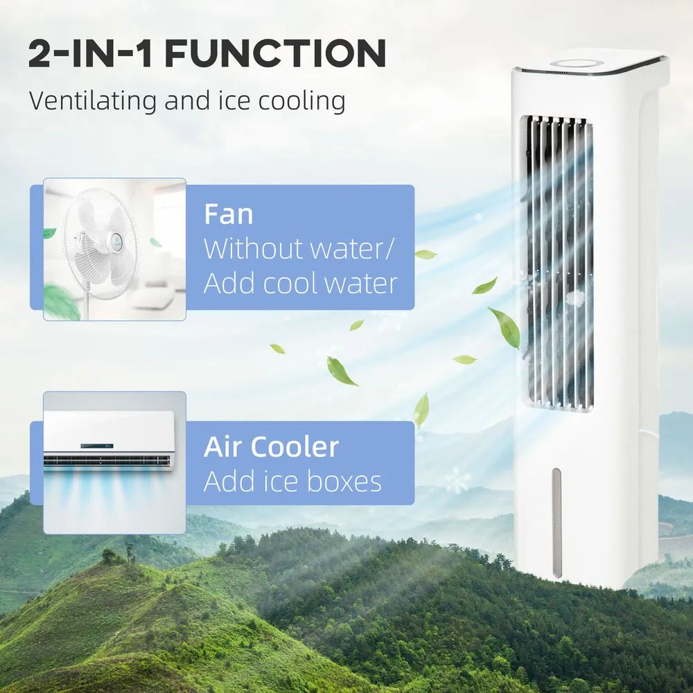 Evaporative Air Cooler with Timer, Oscillating, Ice Cooling Tower Fan