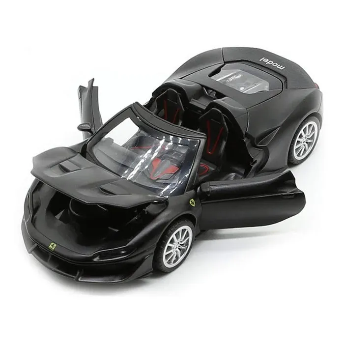 FERRARI J50 1:32 DIECAST METAL PULLBACK TOY CAR WITH OPENABLE DOORS & LIGHT, MUSIC BOYS CAR FOR KIDS BEST TOYS GIFTS TOYS FOR KIDS [ COLOR AS PER STOCK ]