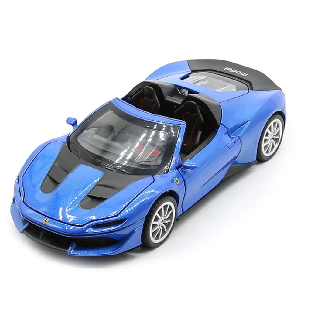 FERRARI J50 1:32 DIECAST METAL PULLBACK TOY CAR WITH OPENABLE DOORS & LIGHT, MUSIC BOYS CAR FOR KIDS BEST TOYS GIFTS TOYS FOR KIDS [ COLOR AS PER STOCK ]