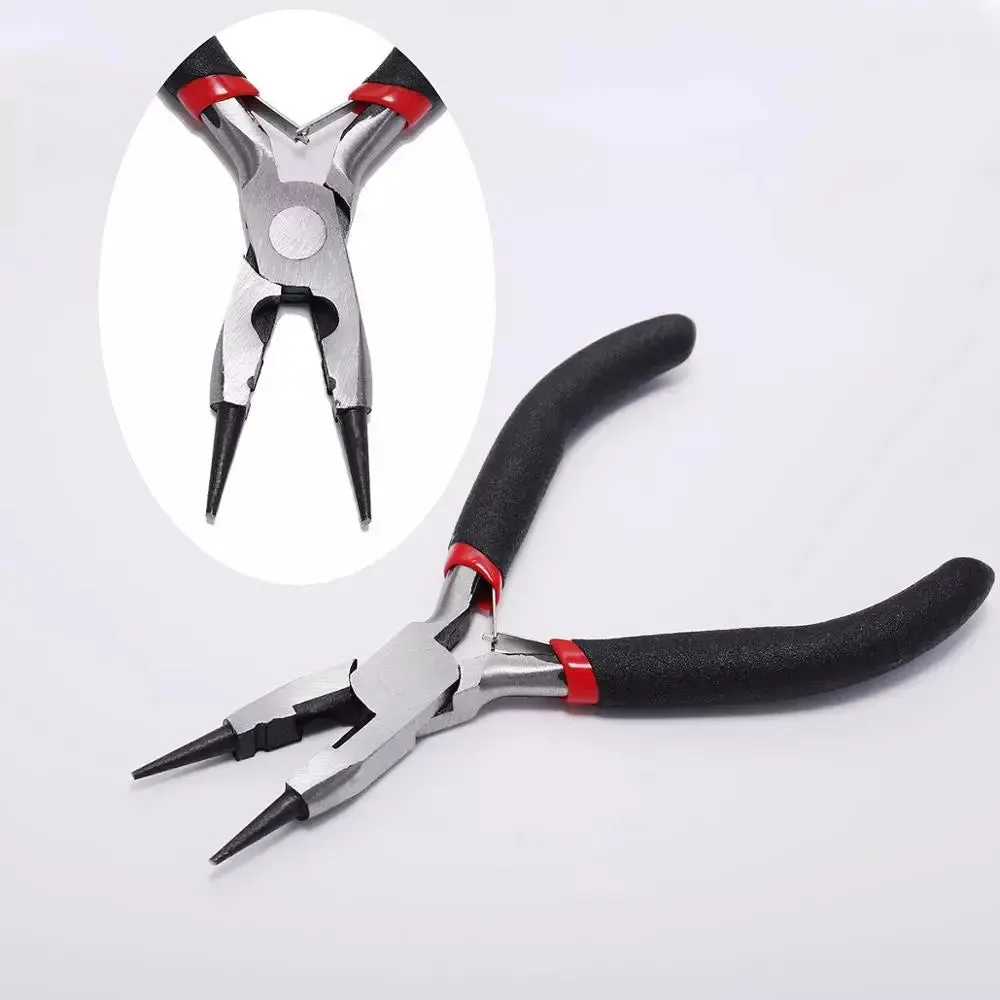 Ferronickel Carbon-Hardened Steel Round Nose End Cutting Jewelry Pliers Tools DIY Equipment Pliers Fit Handcraft Beadwork Repair