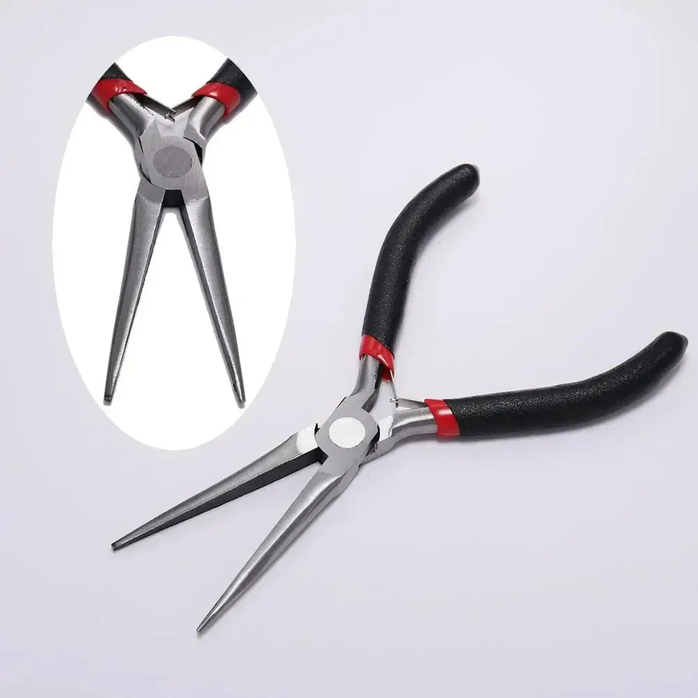 Ferronickel Carbon-Hardened Steel Round Nose End Cutting Jewelry Pliers Tools DIY Equipment Pliers Fit Handcraft Beadwork Repair