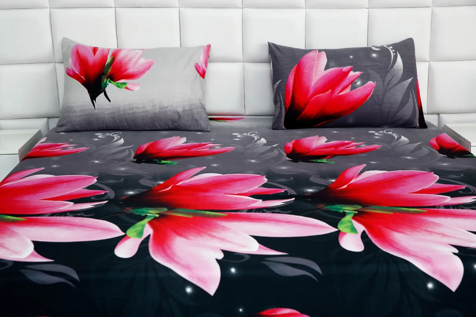 Fitted Bed Sheet-Pink Lotus