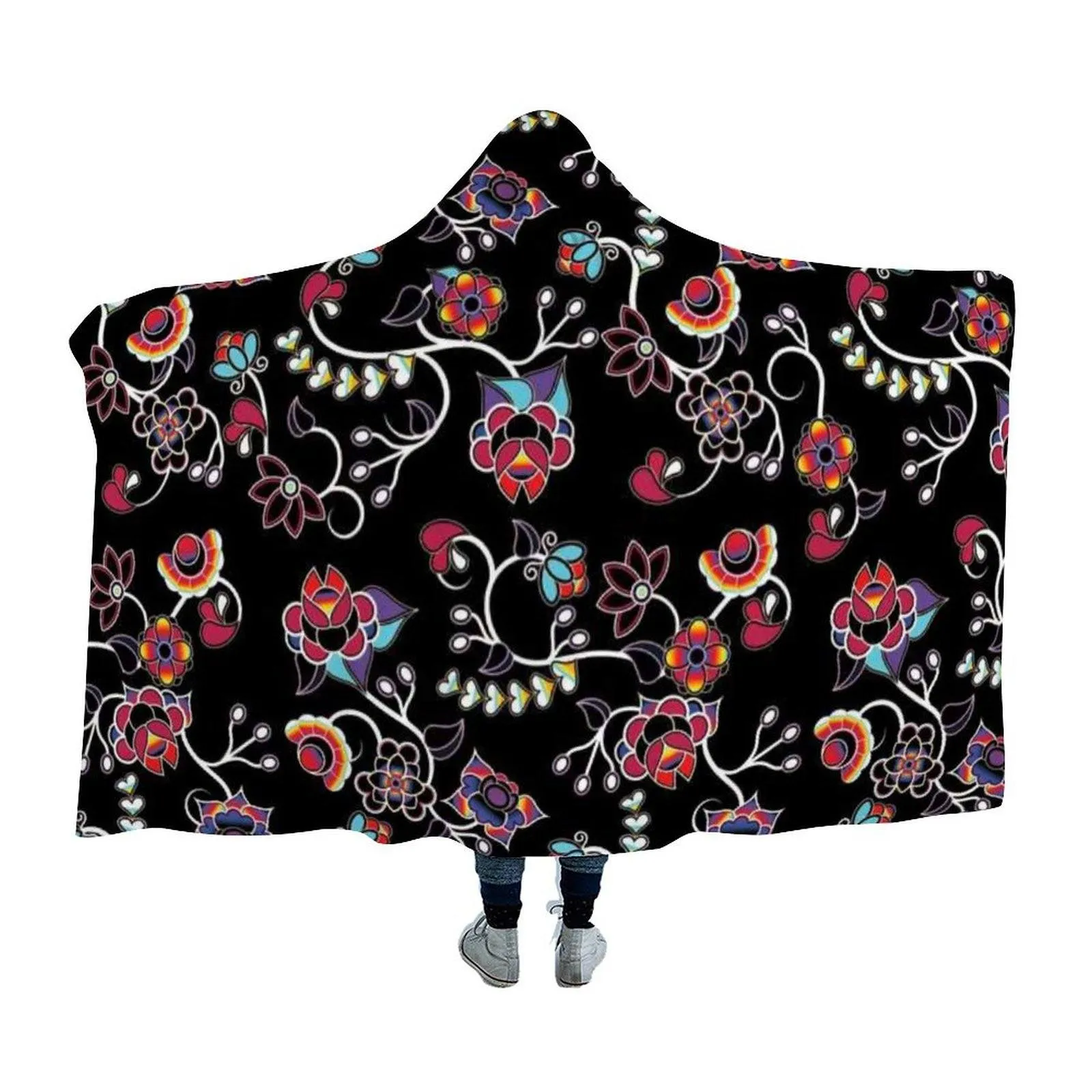 Floral Danseur Hooded Blanket