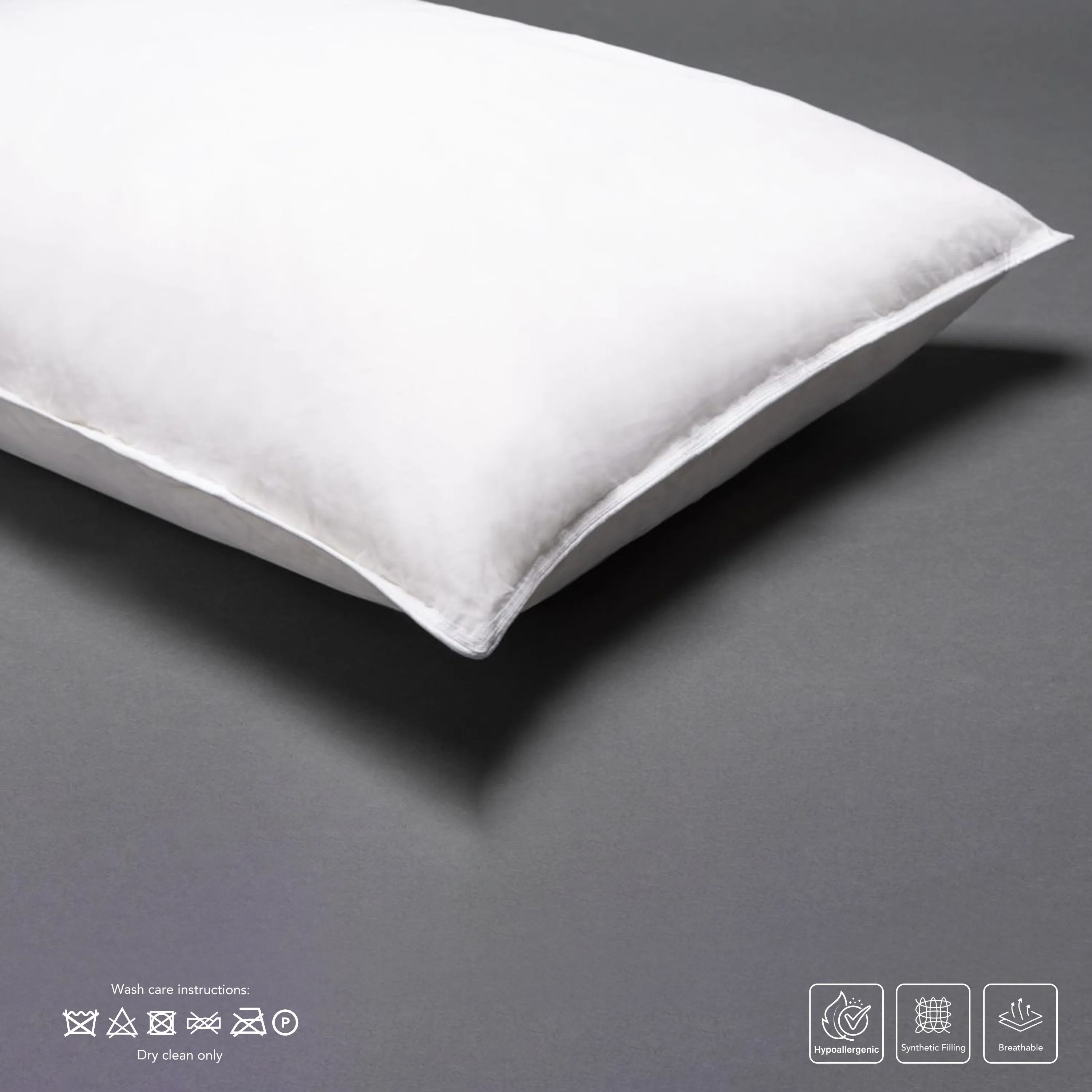 Four Seasons Back Sleeper Light Weight Firm Pillow 50x75cm 900g