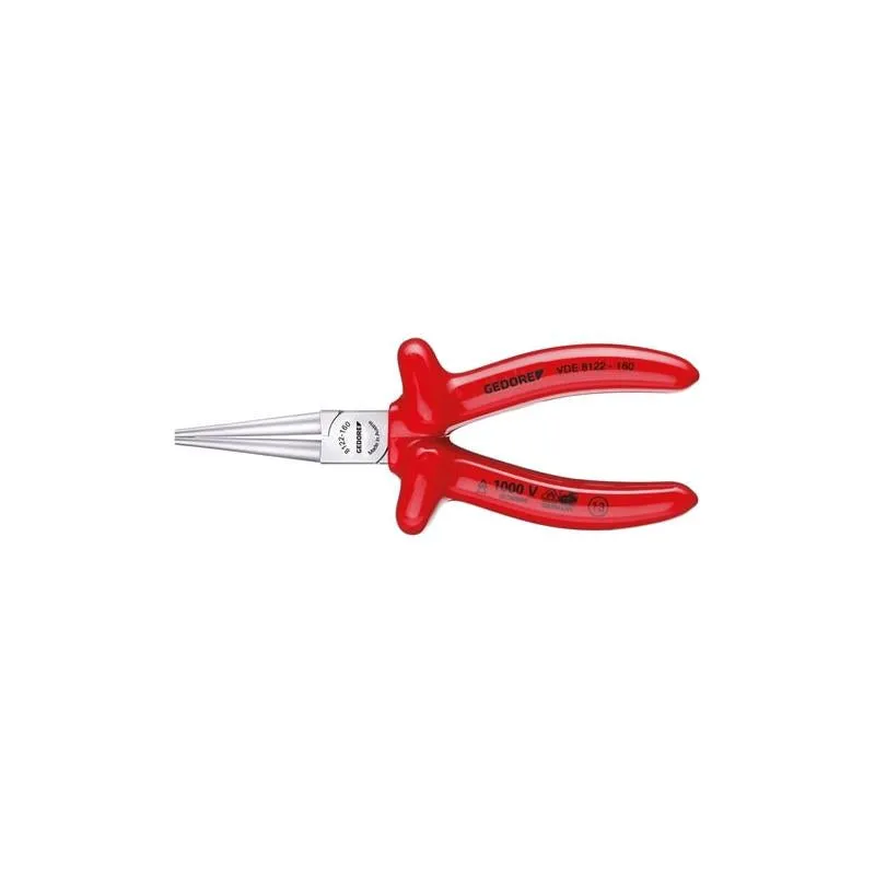 Gedore 6717110 VDE Round nose pliers with VDE dipped insulation