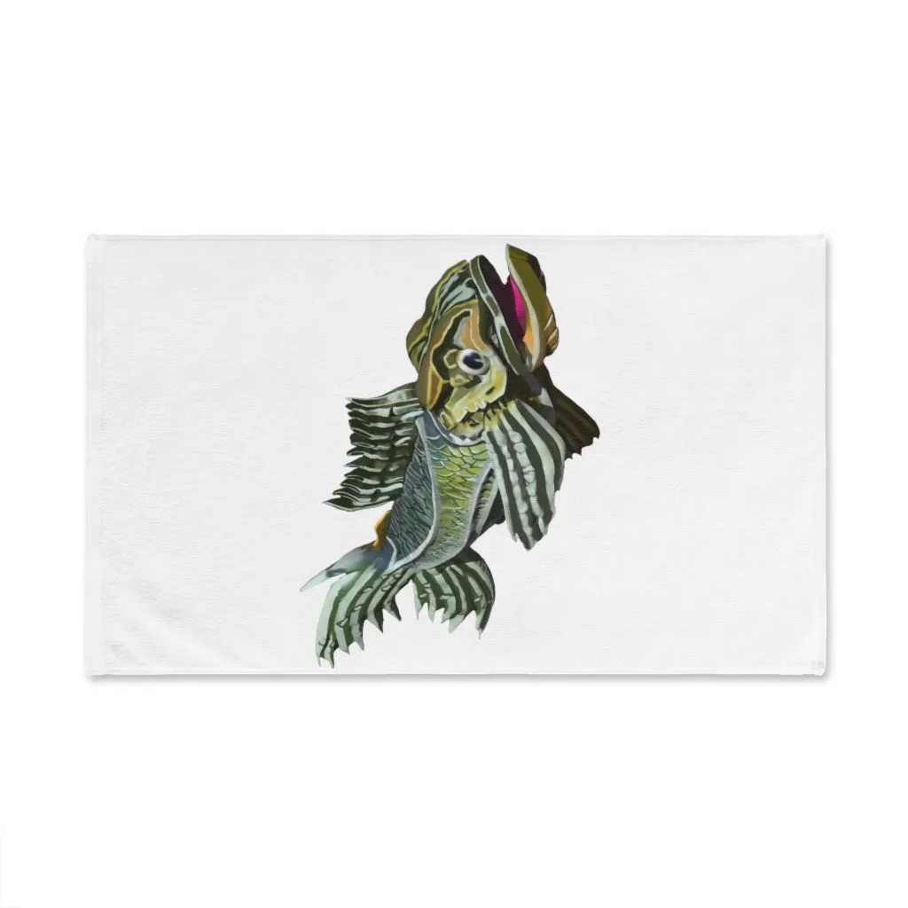 Green Fish Hand Towel