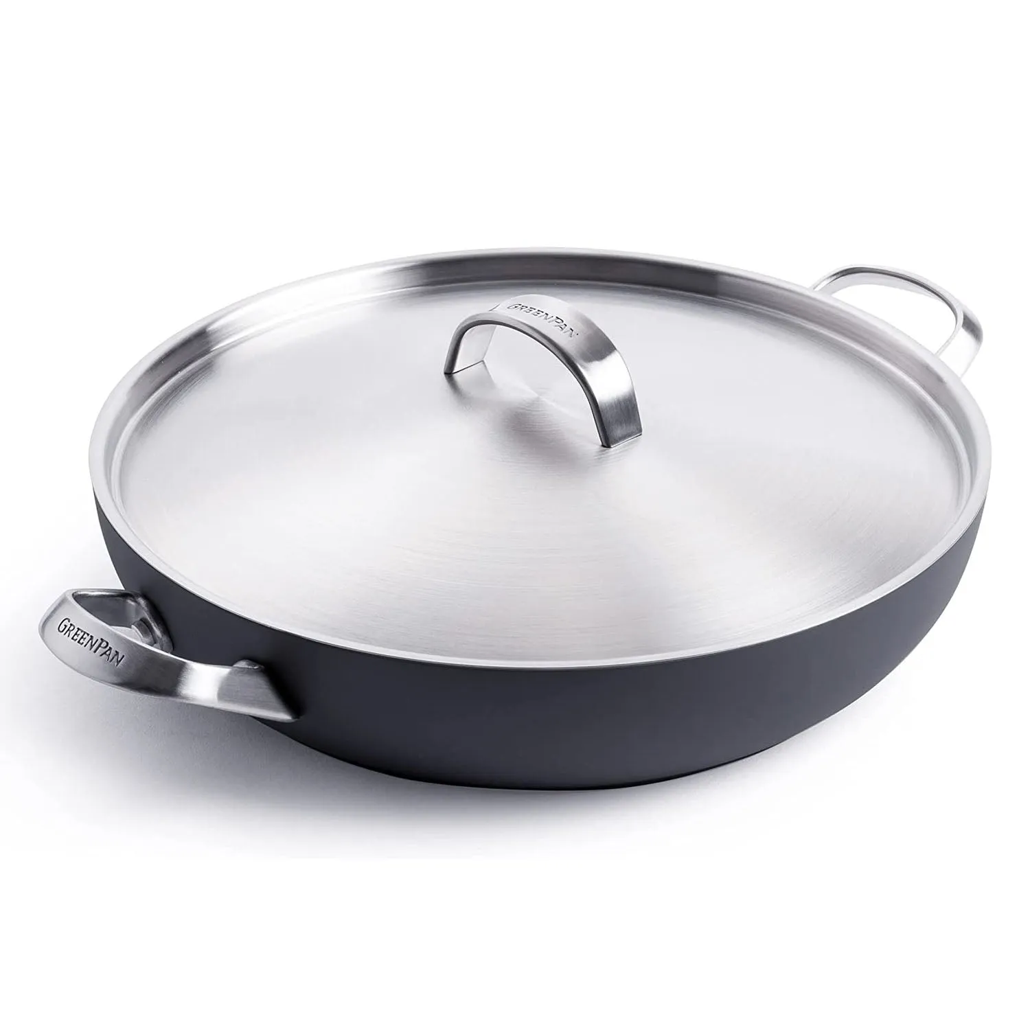 GREEN PAN PARIS PRO CERAMIC NONSTICK 11” EVERYDAY PAN WITH LID