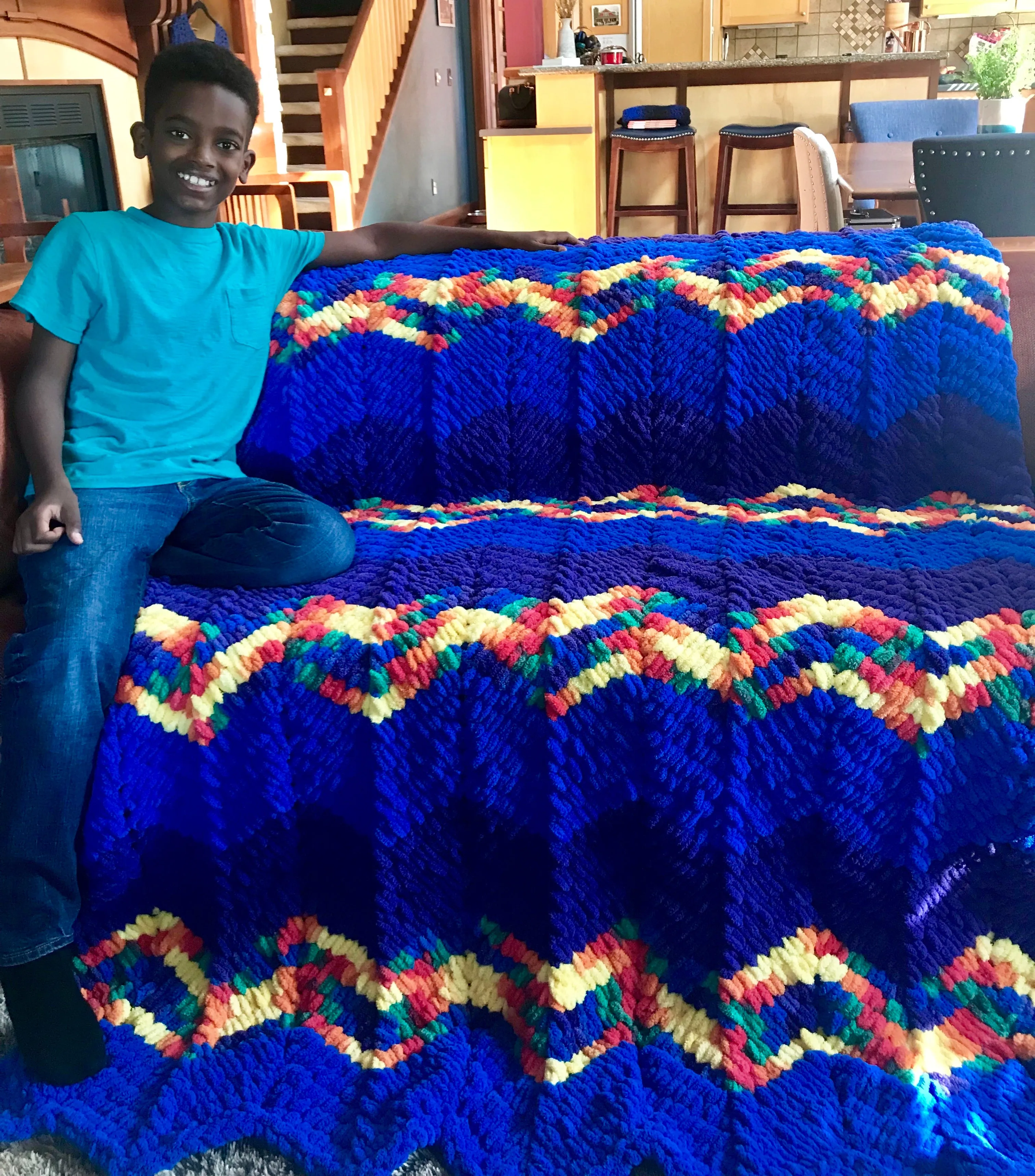 Handmade Chevron Afghan