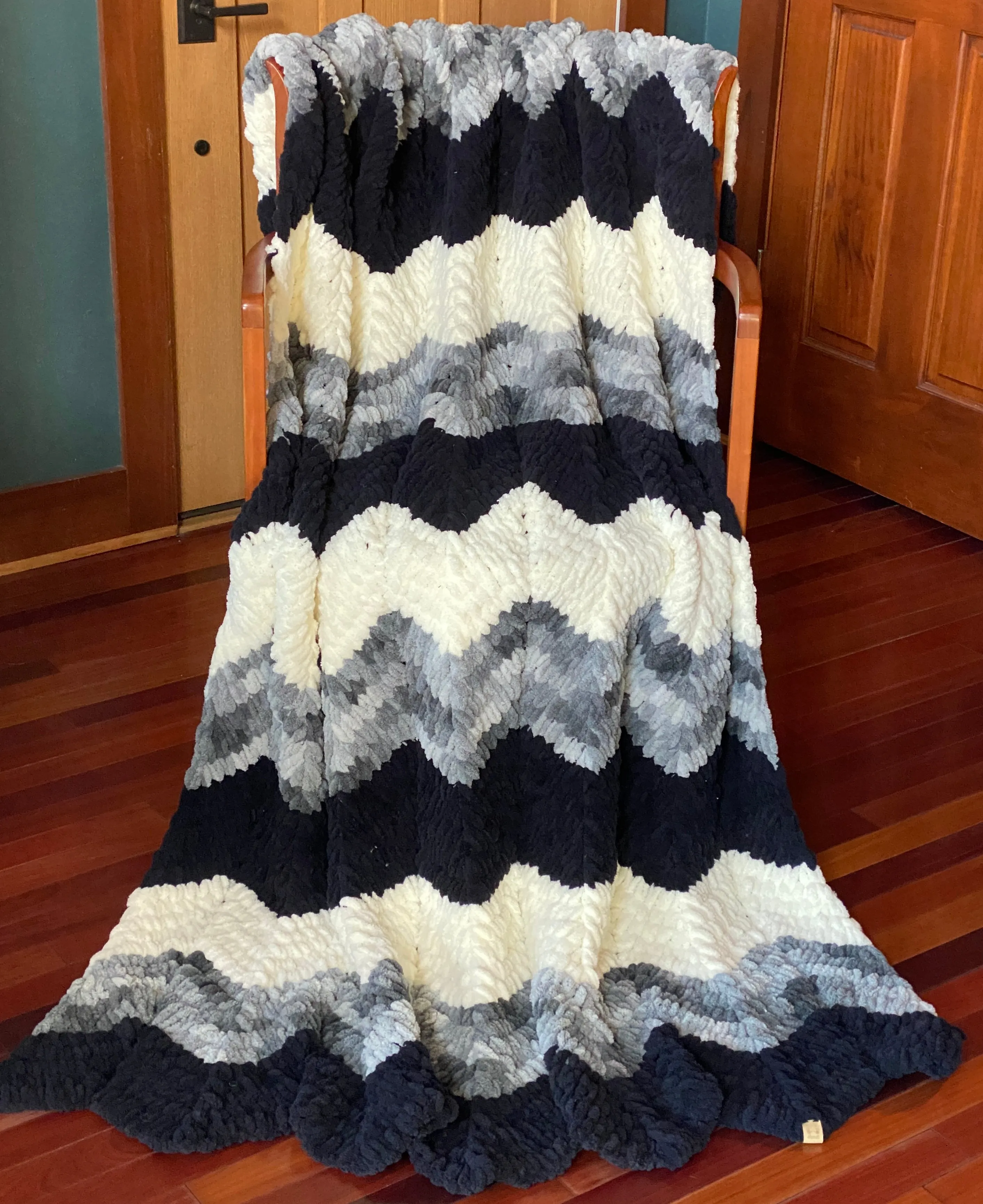 Handmade Chevron Afghan