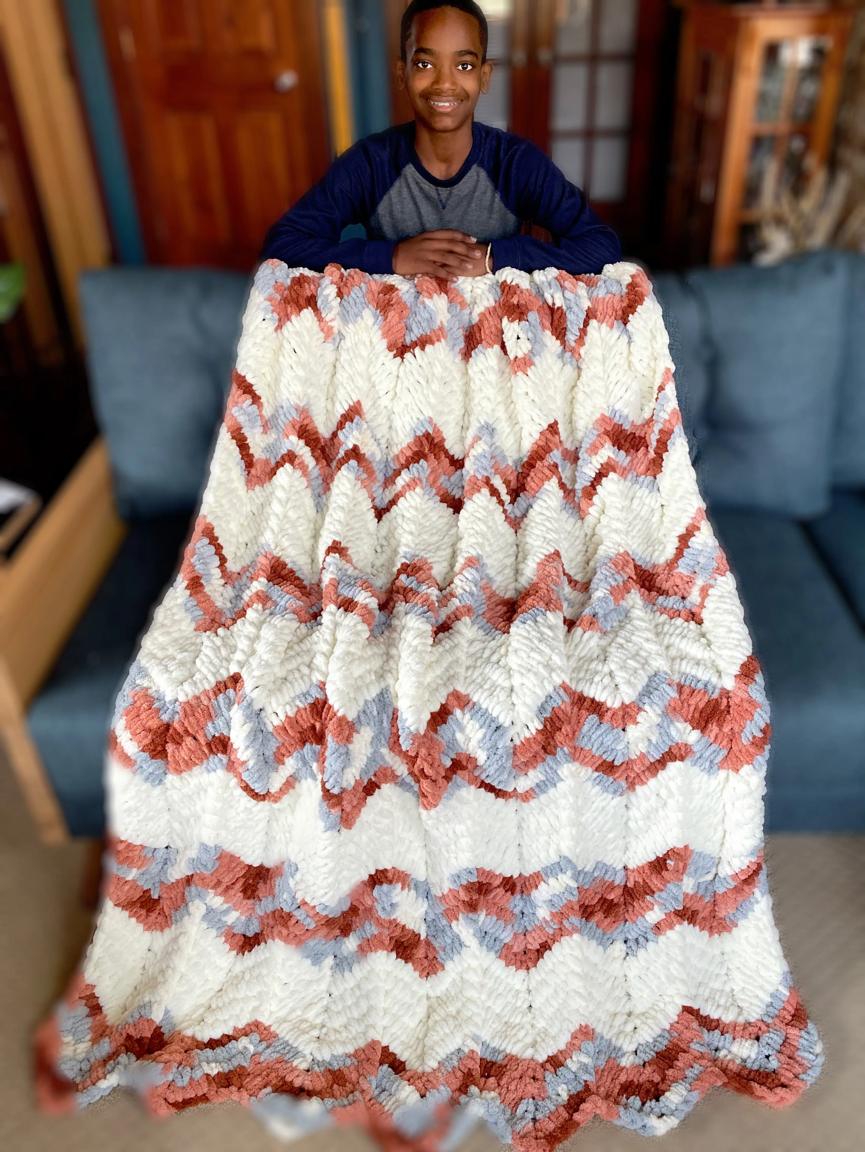 Handmade Chevron Afghan