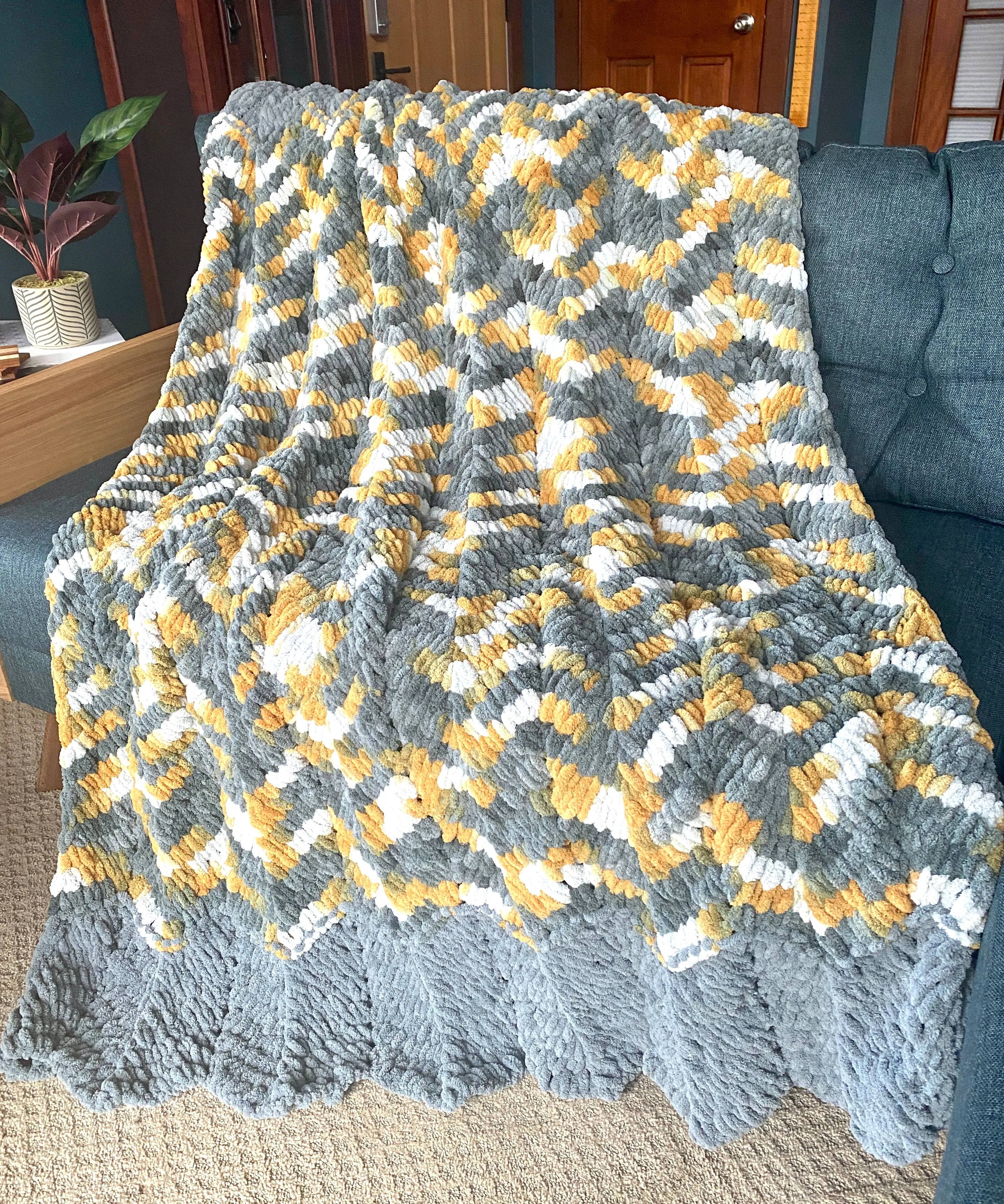 Handmade Chevron Afghan