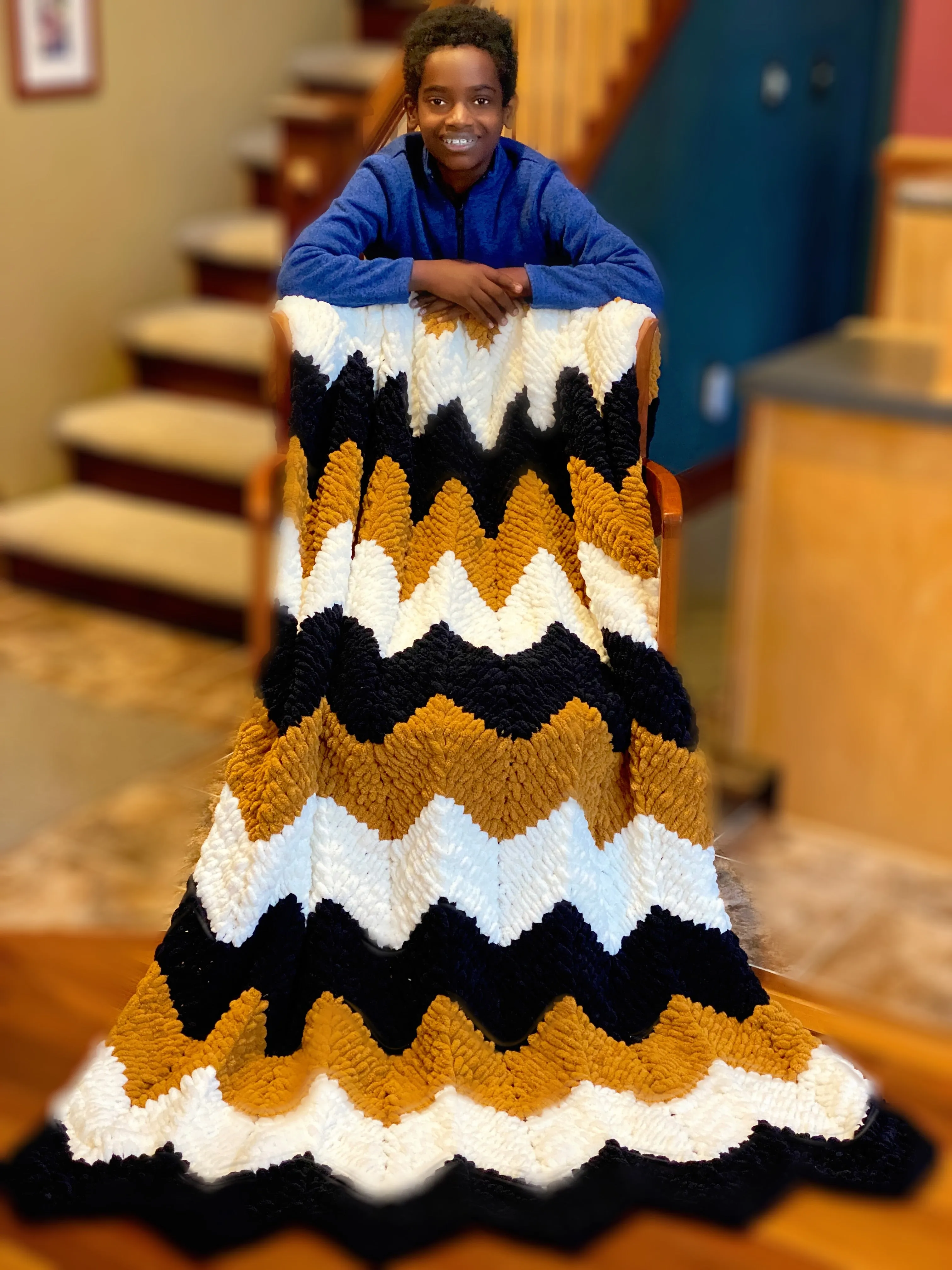 Handmade Chevron Afghan