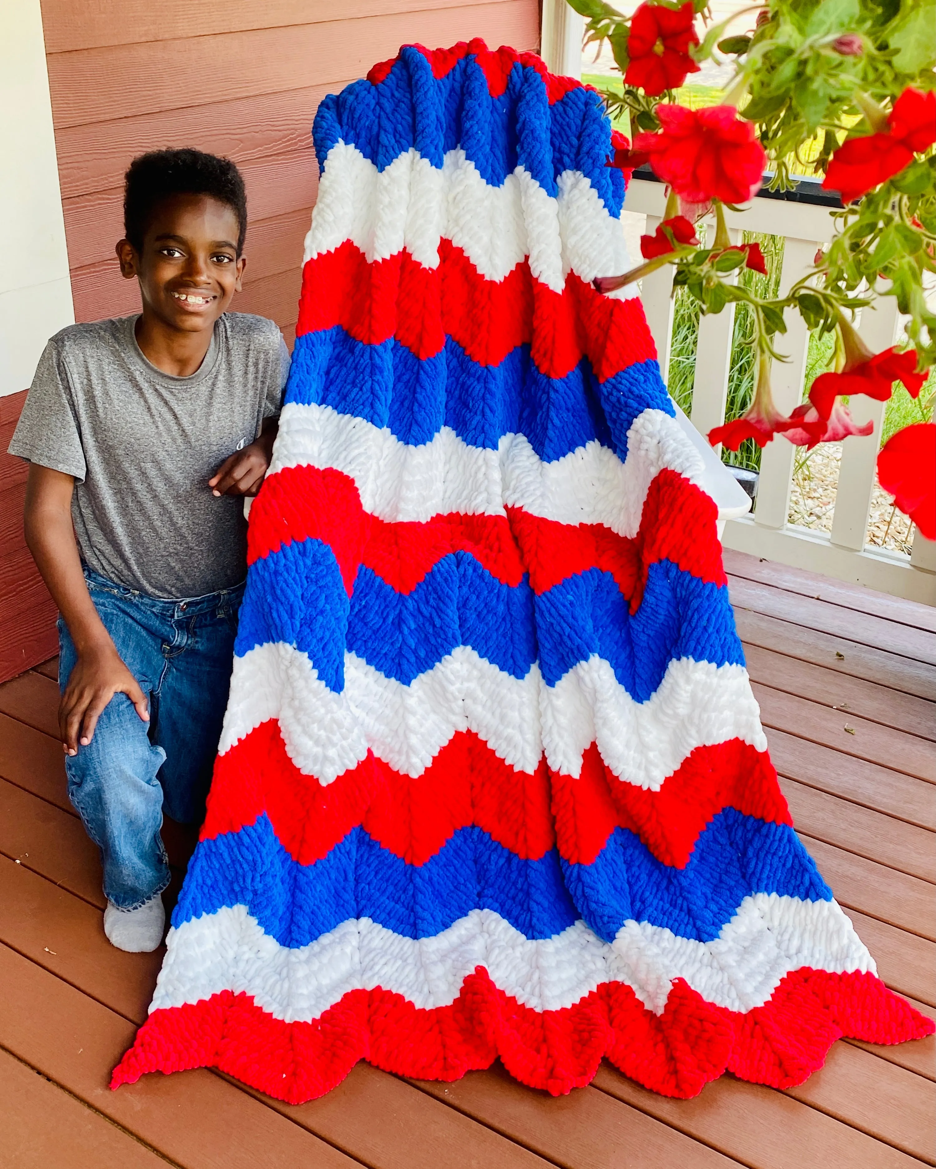 Handmade Chevron Afghan