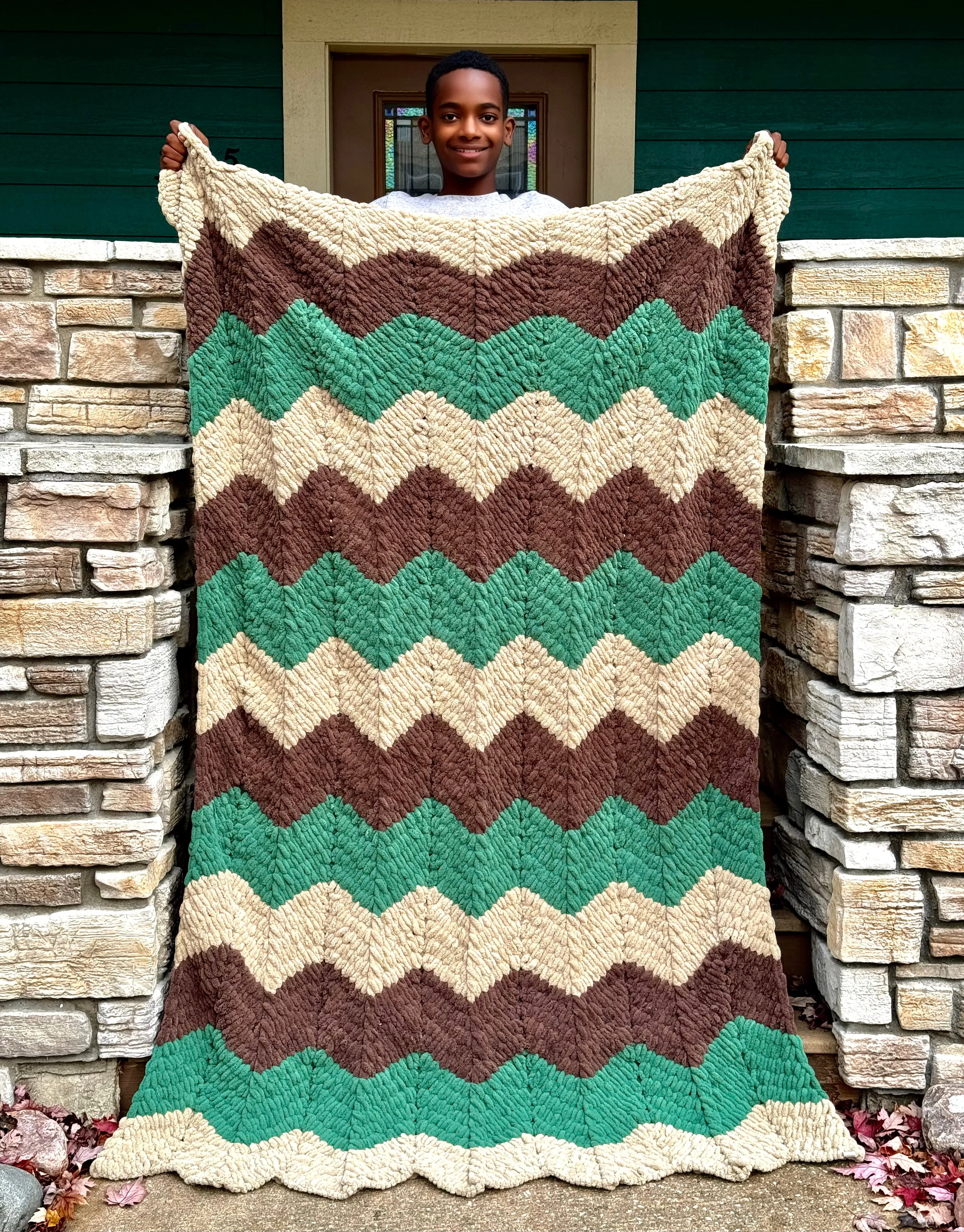 Handmade Chevron Afghan