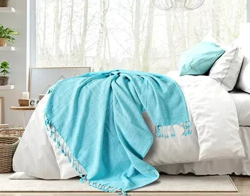 Heather 80261ABL Angel Blue Throw Blanket