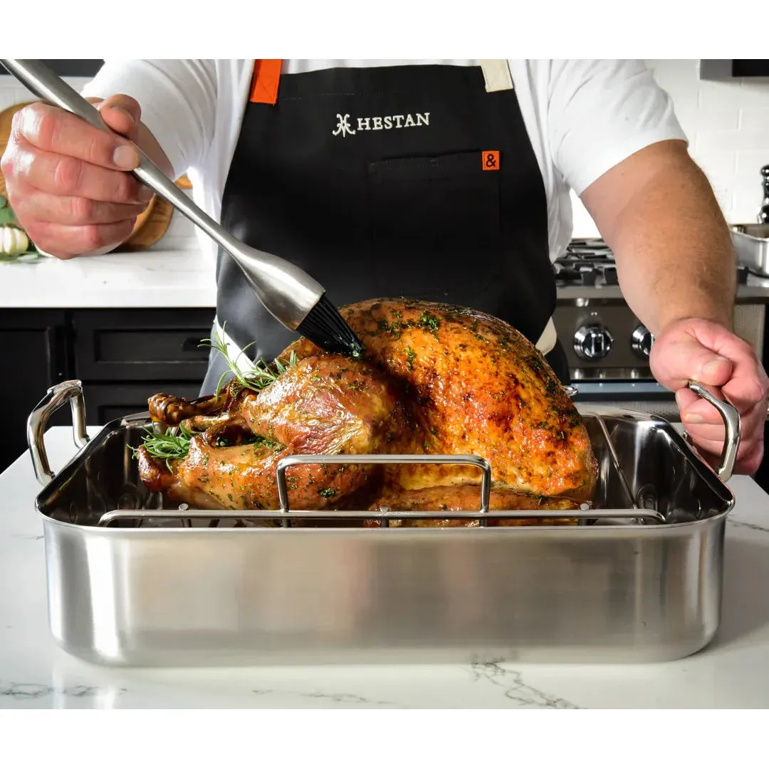 Hestan Provisions 14.5-inch Classic Clad Roaster with Rack