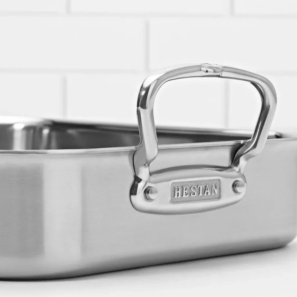 Hestan Provisions 14.5-inch Classic Clad Roaster with Rack