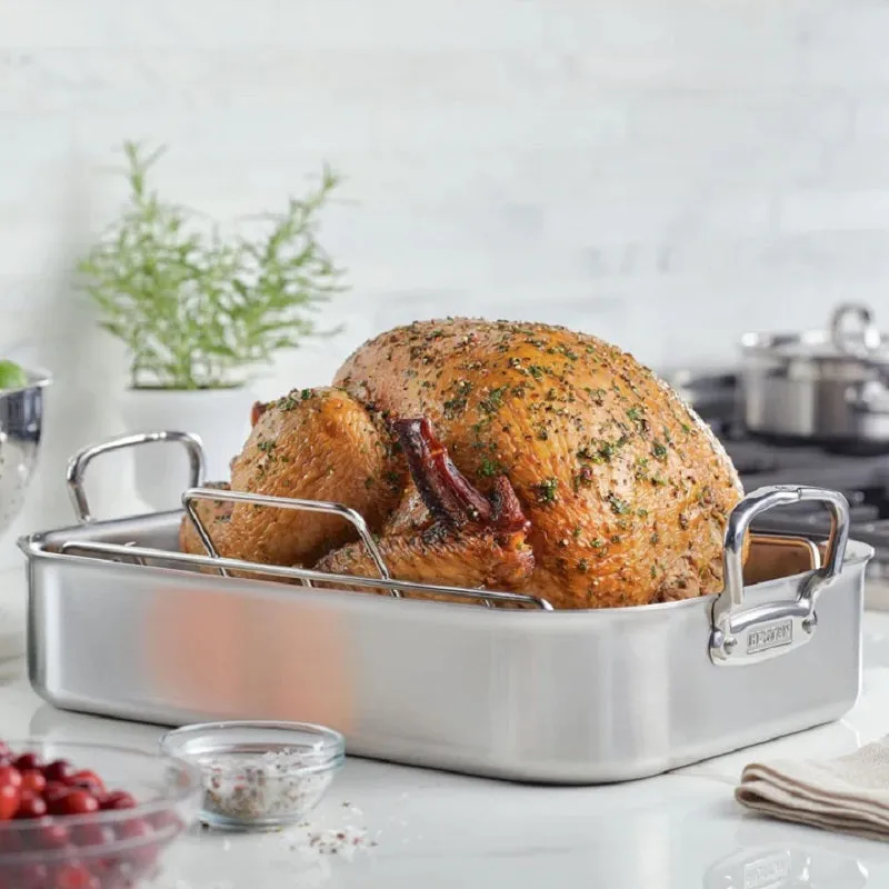 Hestan Stainless Steel 16.5" X 12.5" Classic Roaster with Rack