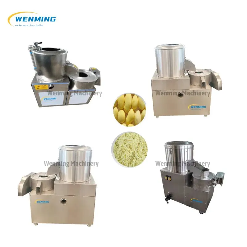 High Productivity White Radish Peeling And Cutting Machine Multifunctional Potato Peeler And Shredder