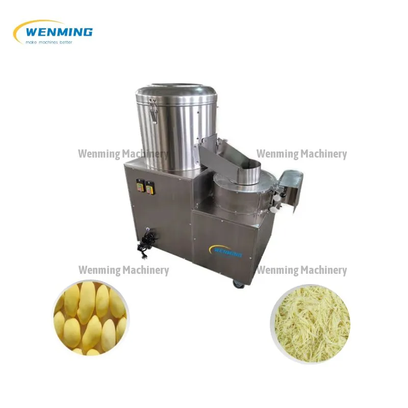 High Productivity White Radish Peeling And Cutting Machine Multifunctional Potato Peeler And Shredder