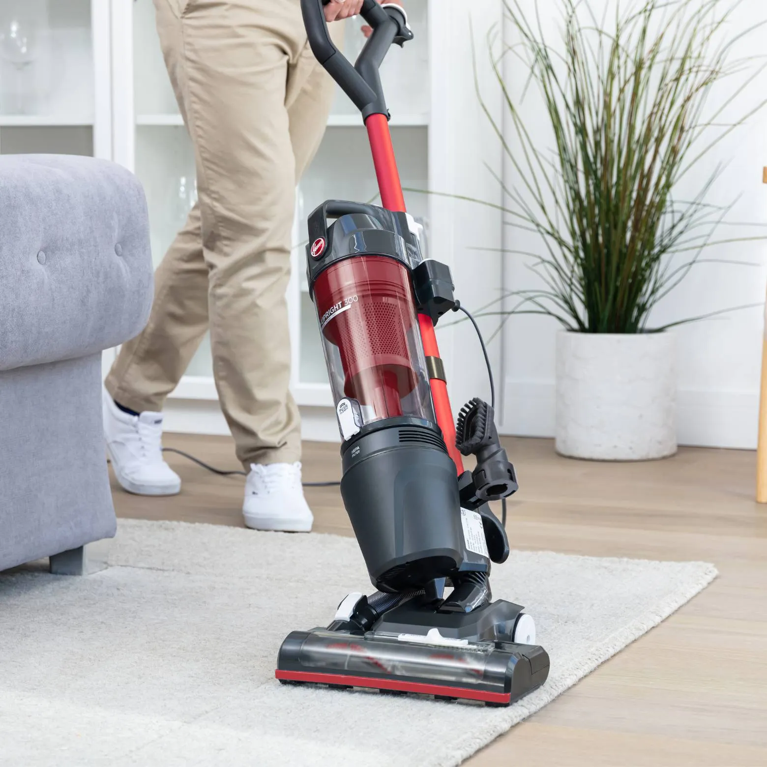 Hoover Upright Vacuum Cleaner, Red - Upright 300