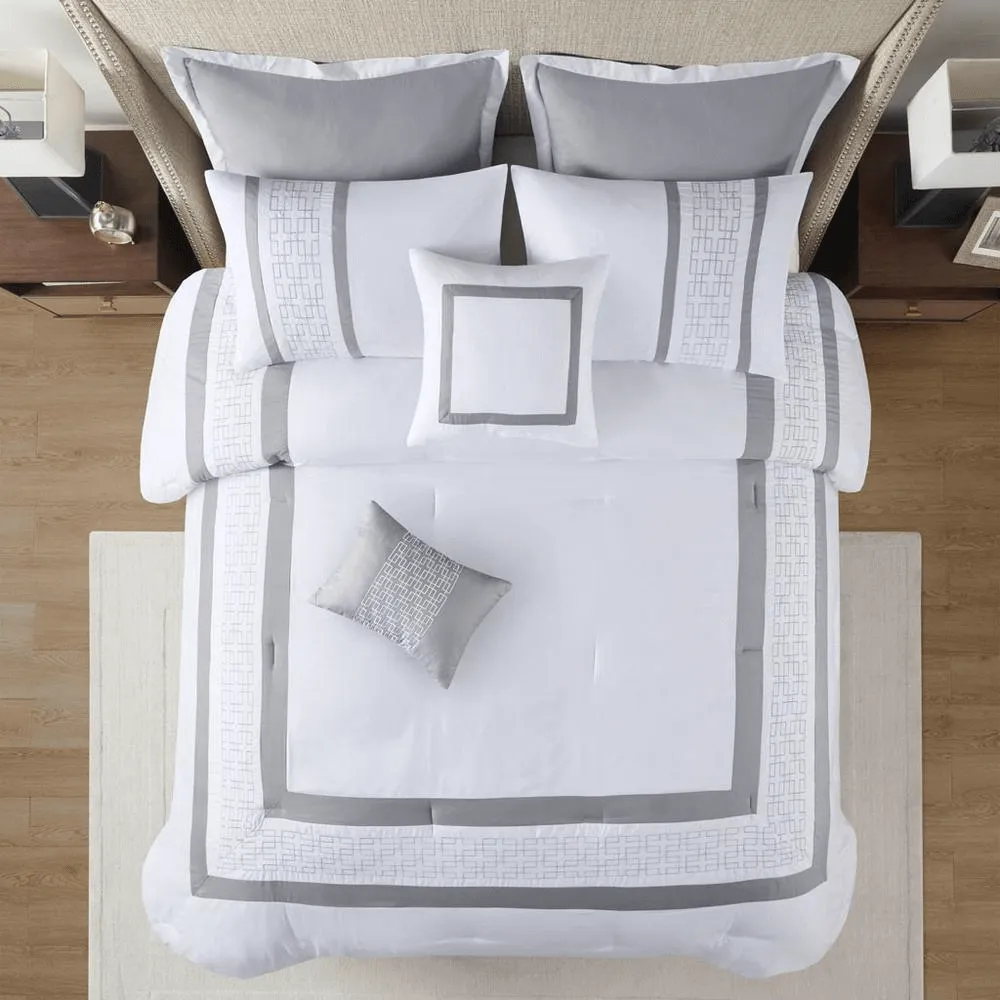 Hotel Inspired Comforter Set, Full/Queen, White