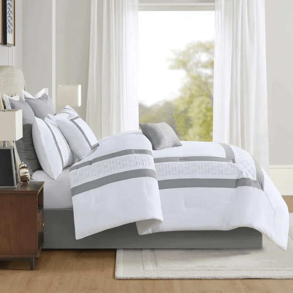 Hotel Inspired Comforter Set, Full/Queen, White