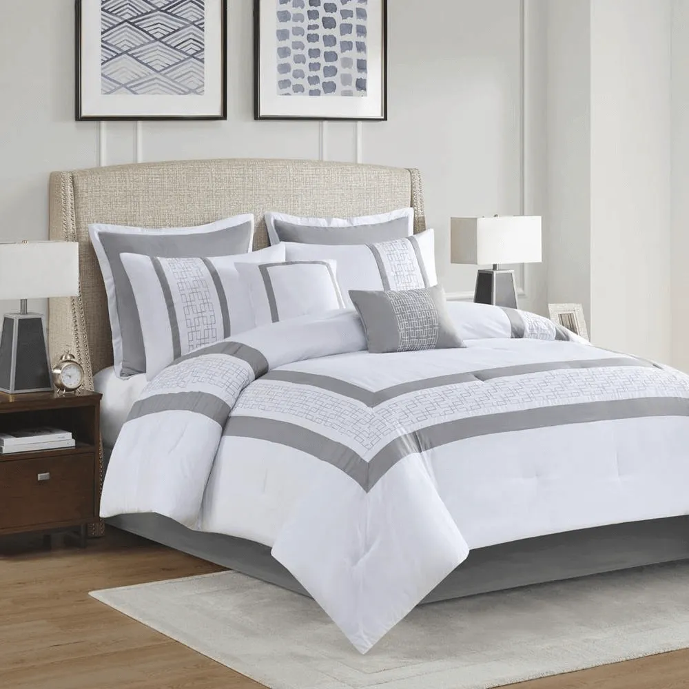 Hotel Inspired Comforter Set, Full/Queen, White