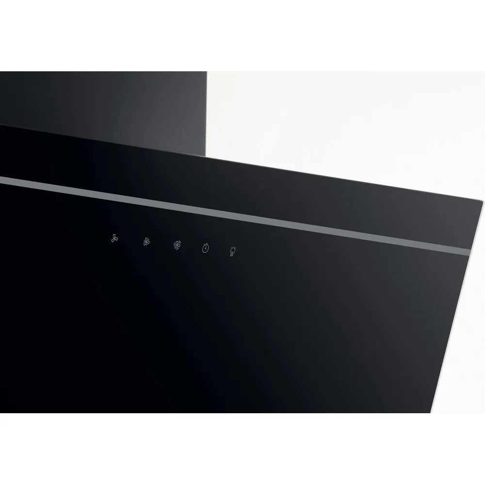 Hotpoint PHVP62FLTK 60cm Angled Wall Cooker Hood Black