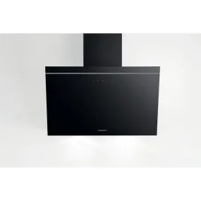 Hotpoint PHVP62FLTK 60cm Angled Wall Cooker Hood Black