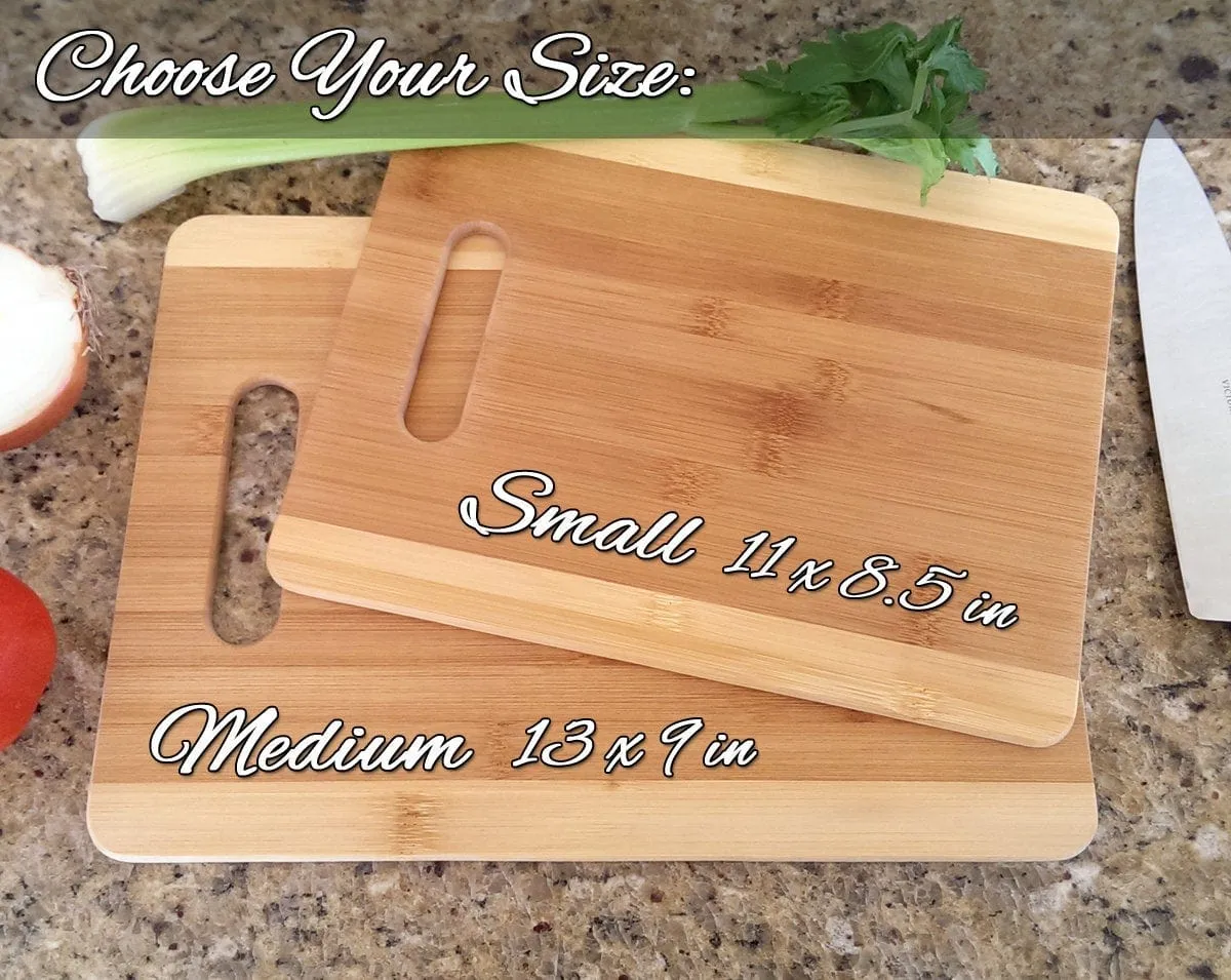 Housewarming Gift Heart Tree Leaves Personalized Cutting Board Engraved Bamboo Wood Cutting Board For Wedding, Anniversary, Chrismtas Decor