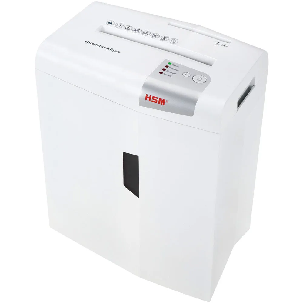 HSM ShredStar X6 Pro 2x15mm Cross Cut Shredder