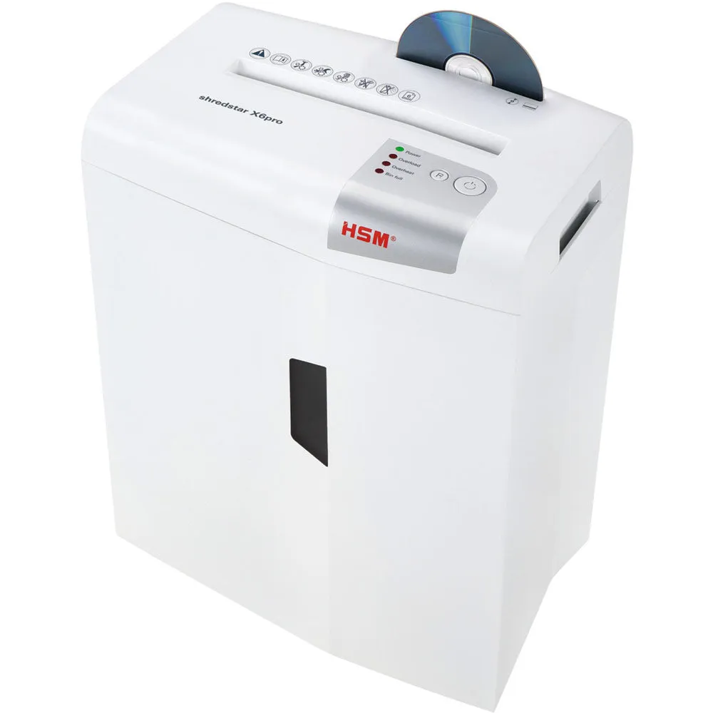 HSM ShredStar X6 Pro 2x15mm Cross Cut Shredder