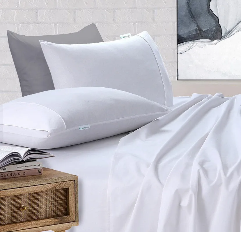 Hypoallergenic 500TC Egyptian Cotton King Single Bed Sheets Set