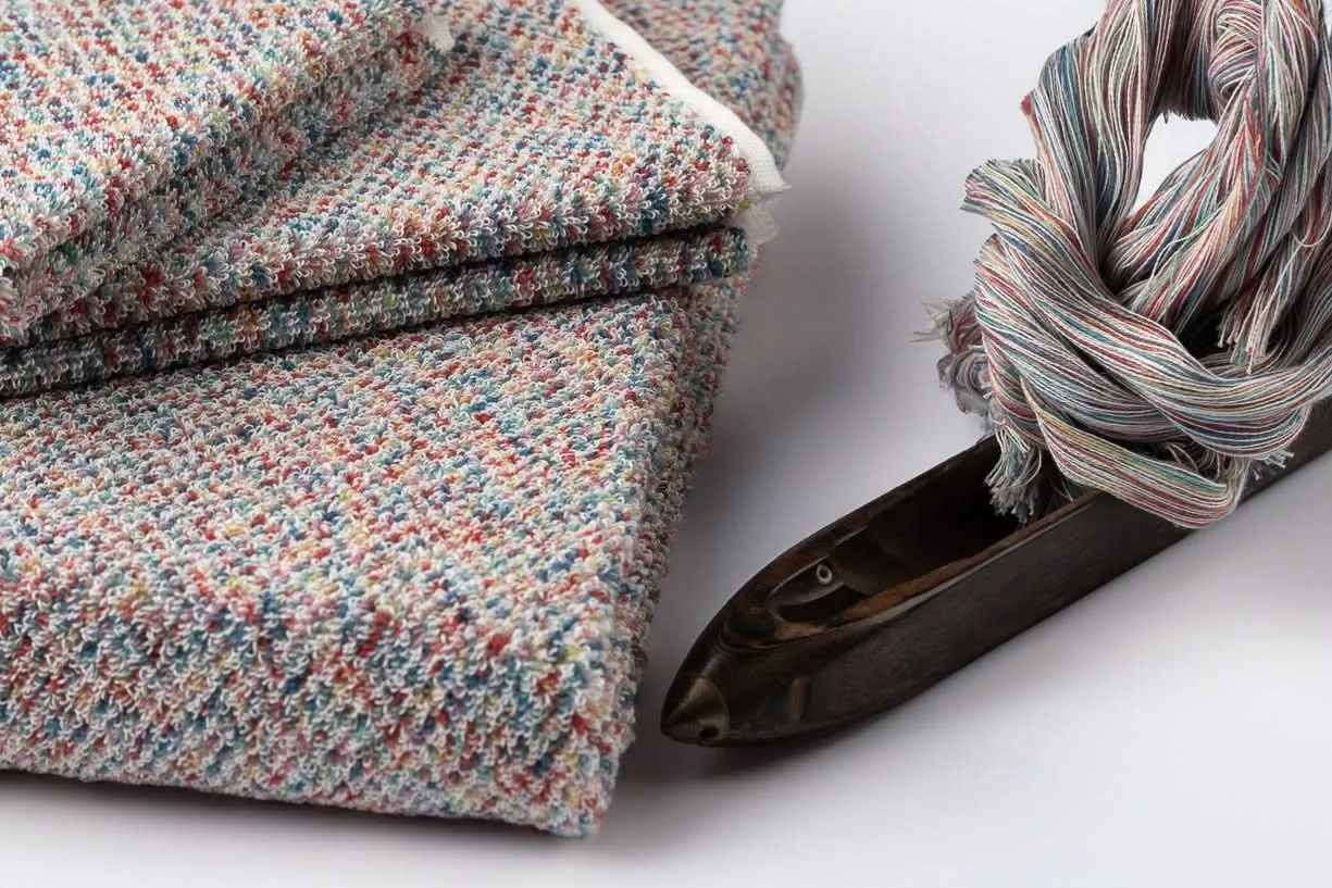 Ivory Blue Orange Green Tweed Eponj