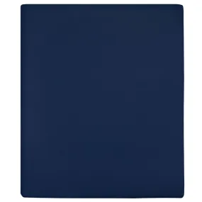 Jersey Fitted Sheet Navy Blue 100x200 cm Cotton