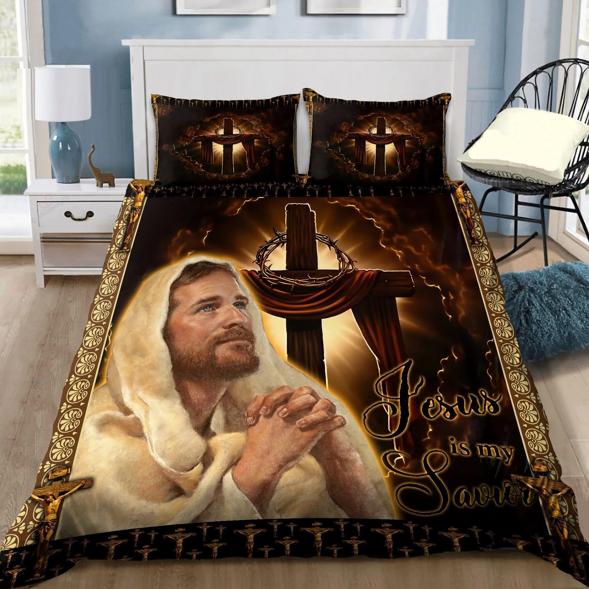 Jesus Is My Savior Bedding Set - Christian Bedding Sets