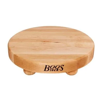 John Boos Round Maple Cutting Board With Legs