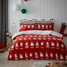 Jolly Santa Duvet Cover Set by Bedlam in Red