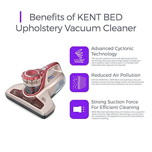 Kent Bed and Upholstery Vacuum Cleaner & Kent 16023 1500-Watt Electric Kettle (Transparent)