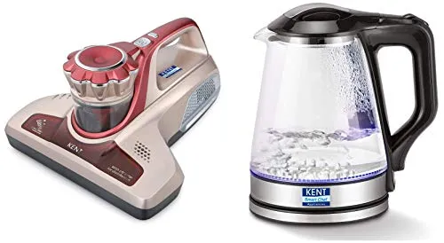 Kent Bed and Upholstery Vacuum Cleaner & Kent 16023 1500-Watt Electric Kettle (Transparent)