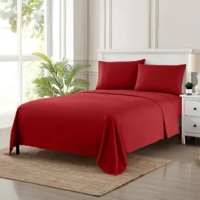 King Size 5 Pcs Bedding Set Red