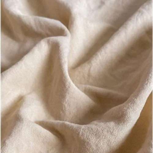 King size 6 Pieces bedding Set, Washable Cotton Beige Color.