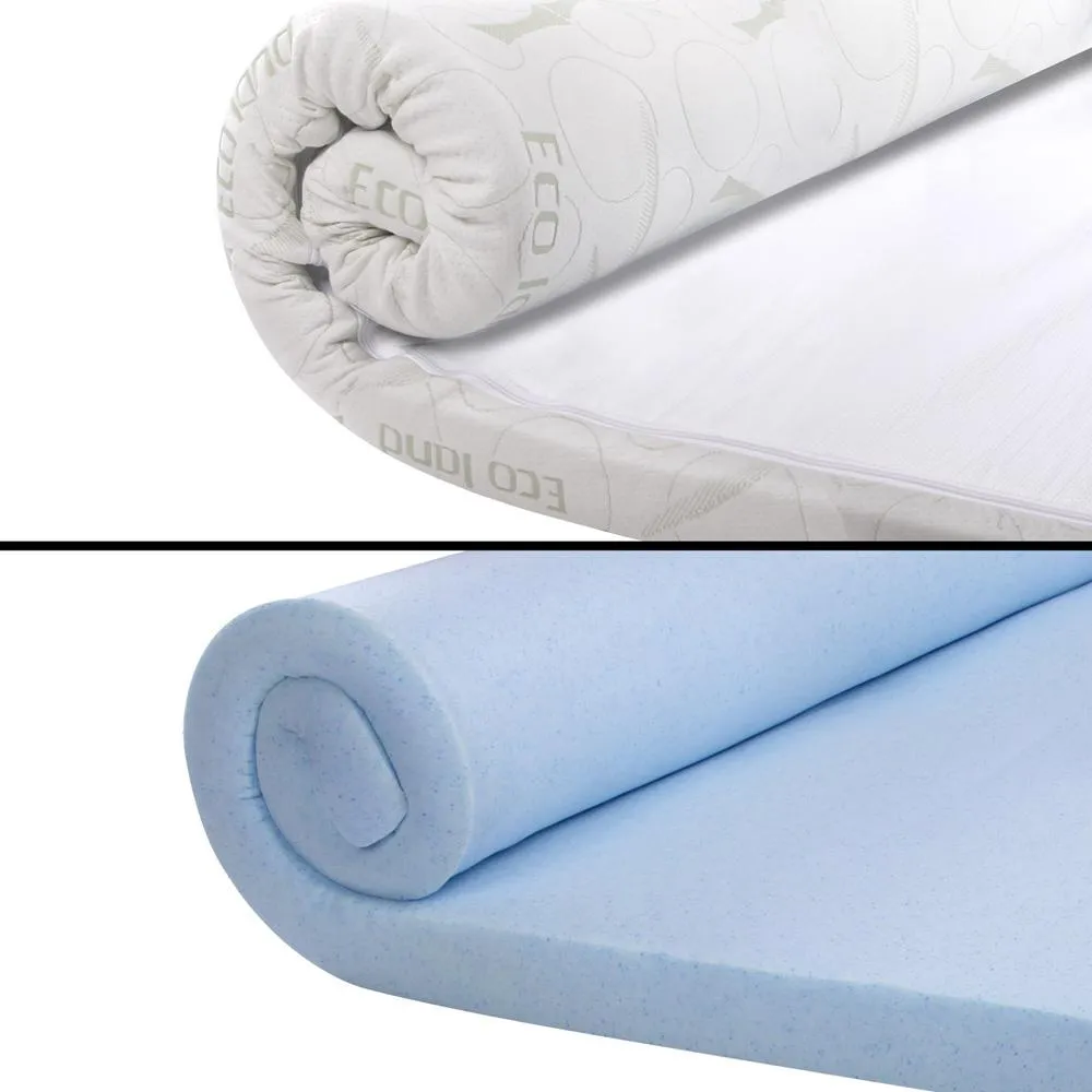 King Size 8cm Cool Gel Memory Foam Mattress Topper