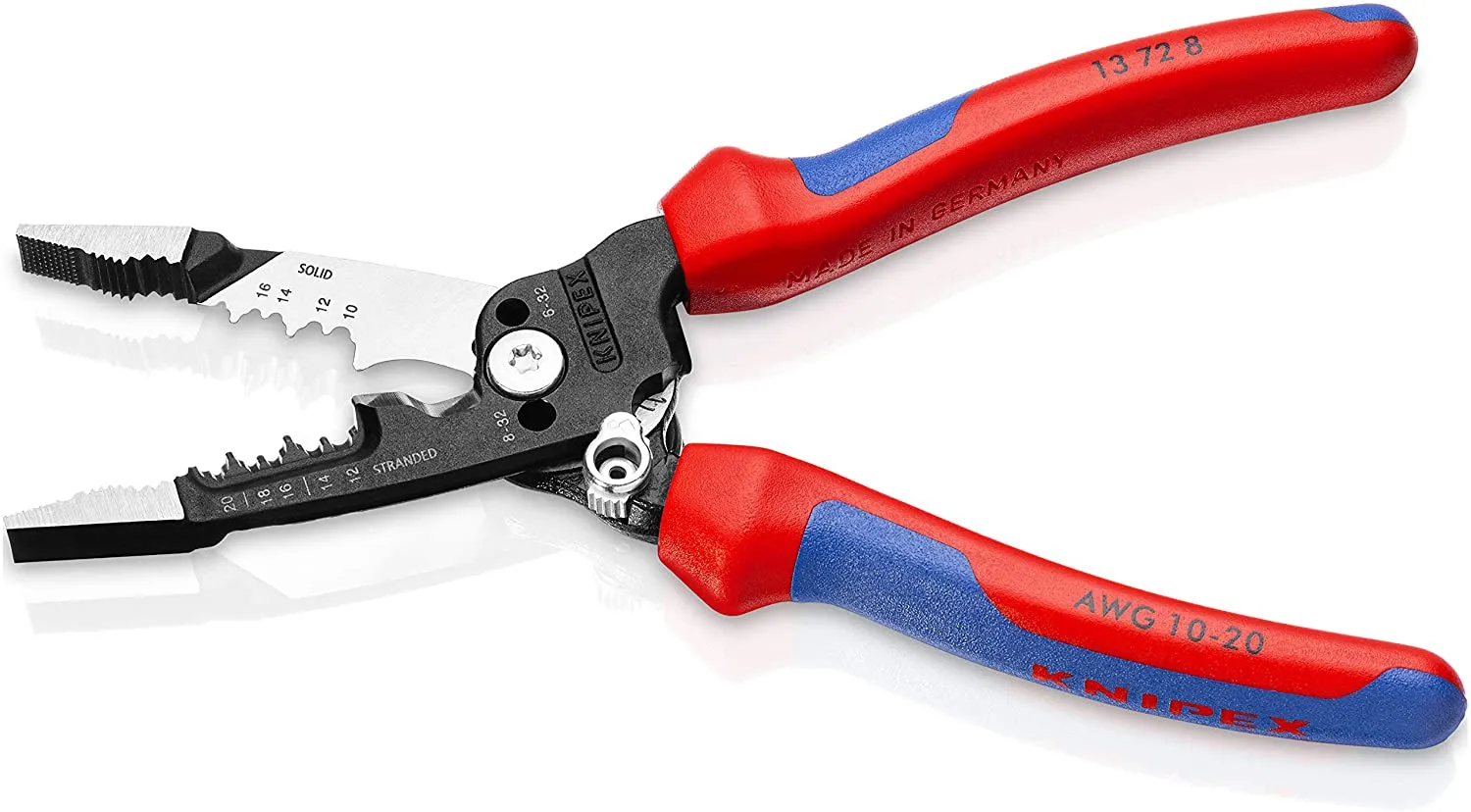 Knipex 13 72 8 Forged Wire Strippers 8" with Comfort Grips