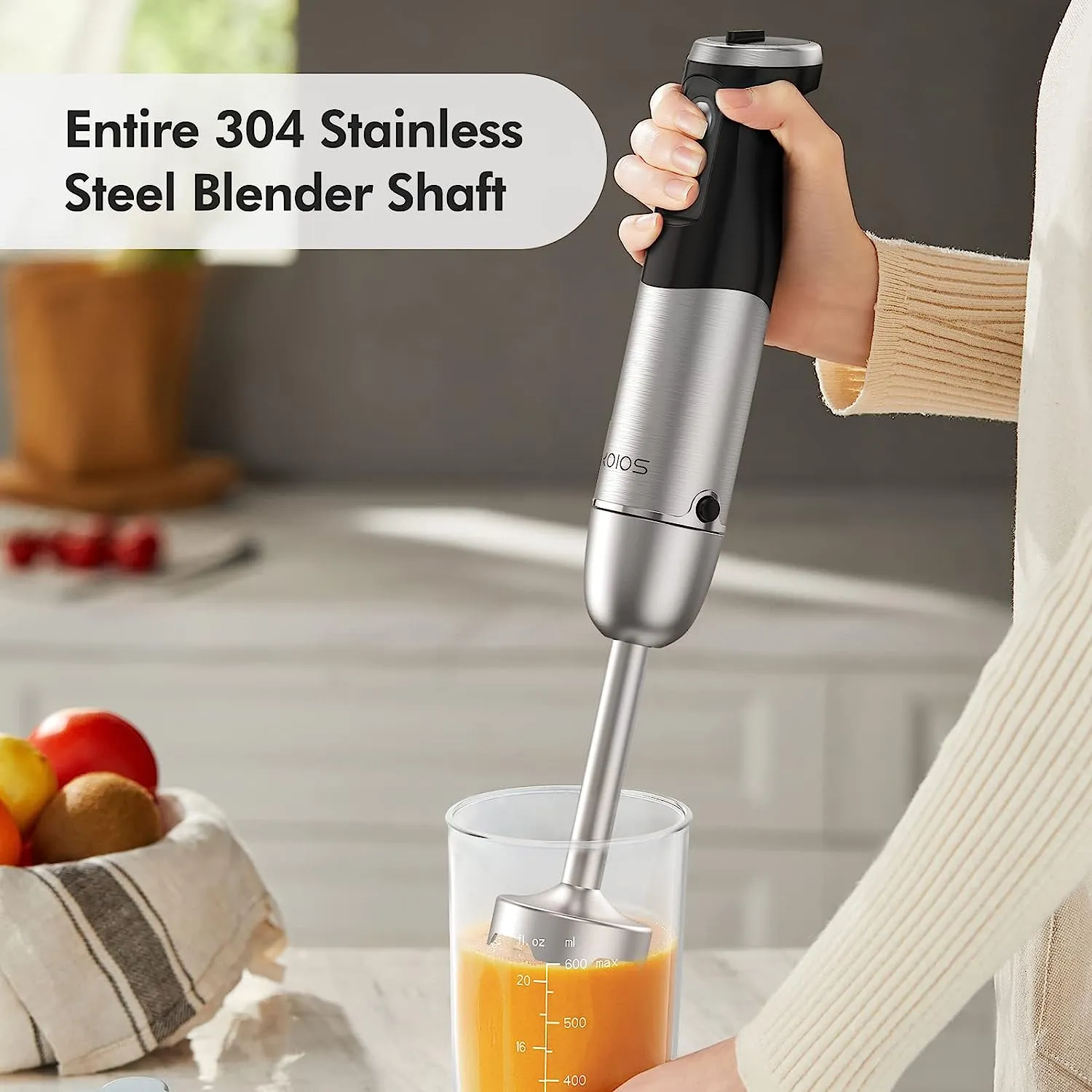 KOIOS HB-103SDS 1000W 5-in-1 Low Noise Immersion Hand Blender