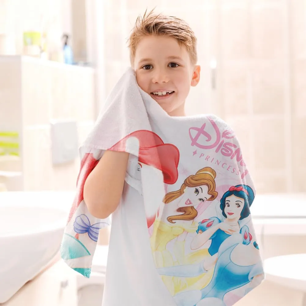 Kuber Industries Disney Princess Microfiber Soft Kids Bath Towel-Pack of 3 (Multi)