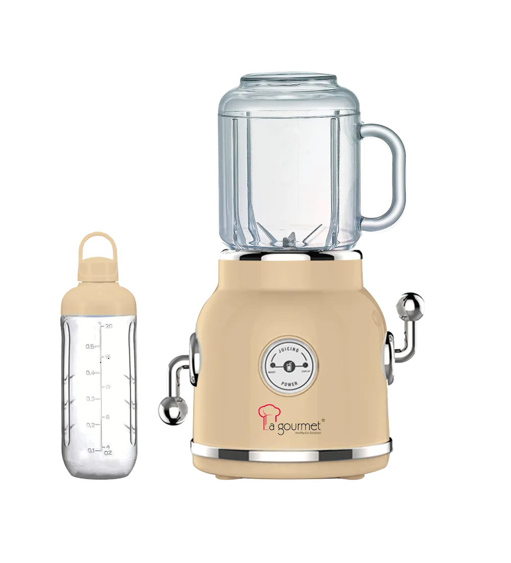 La Gourmet 600ml Retro Juice Blender [Latte]