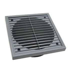 Large Grey Extractor Fan Air Vent Louvre Grille for 6 Inch Ducting